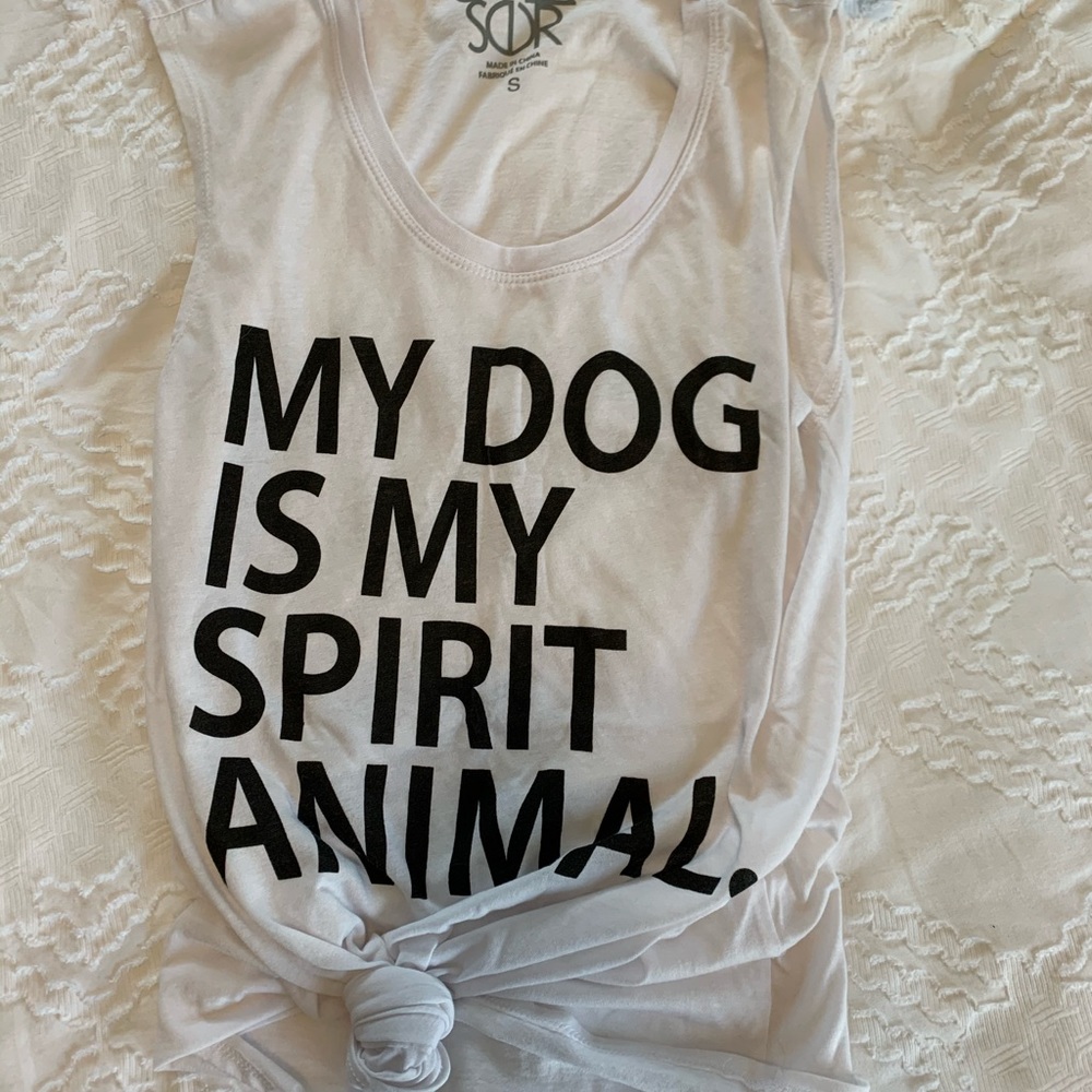 chaser spirit animal white muscle tee